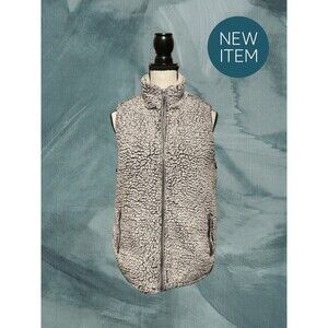 Nordstrom’s Thread Supply Women’s Sherpa Winter  Fleece Vest Size M Gray